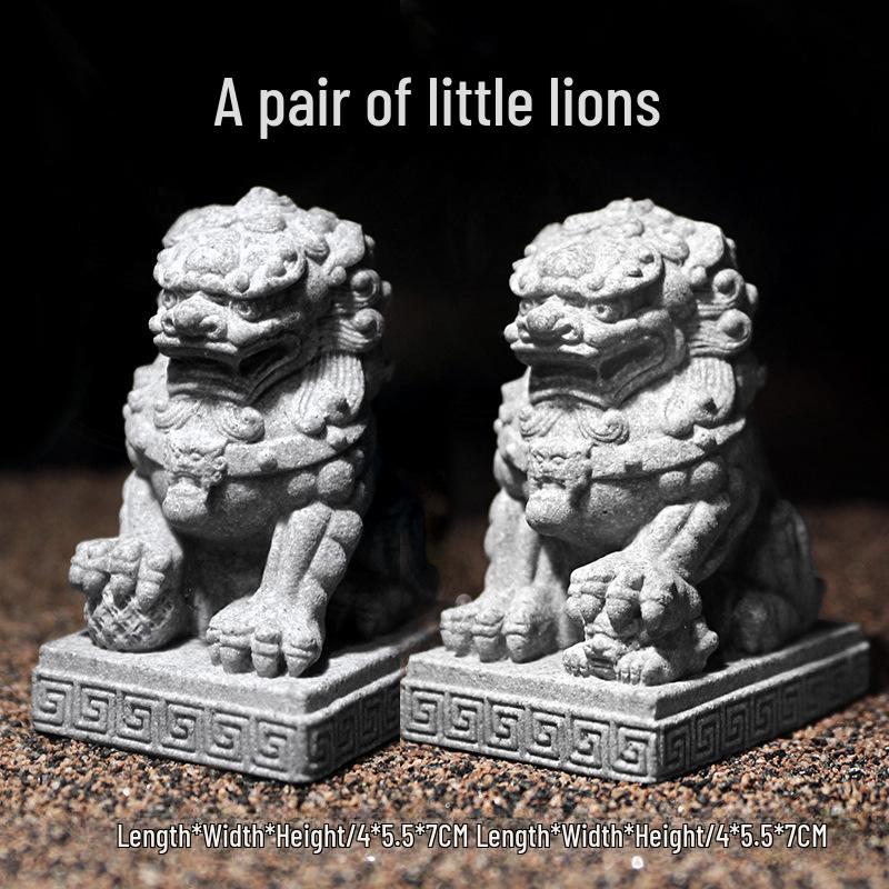 Statue de Bouddha en grès chinois - Décoration pour jardin intérieur et aquarium