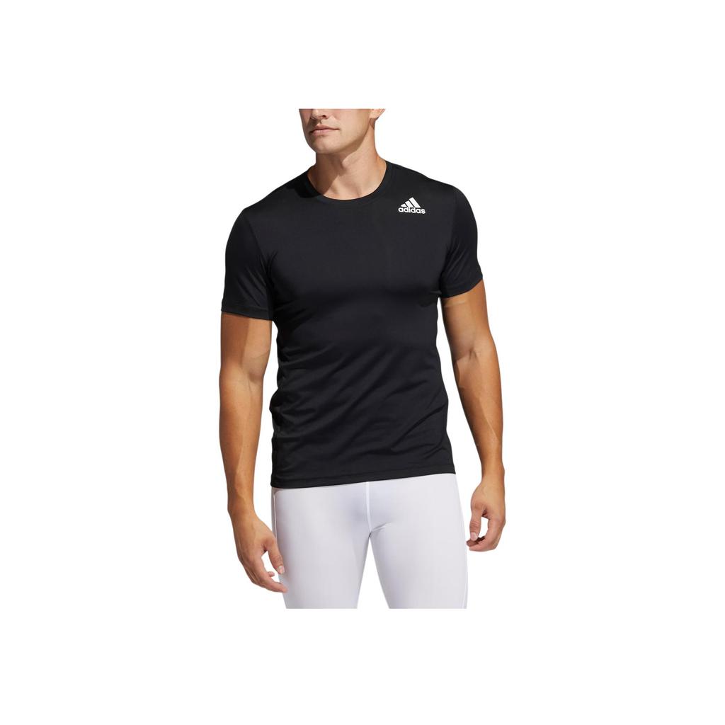 Adidas Round Neck Logo Print Short Sleeve T-Shirt Men Tops Black HB1450