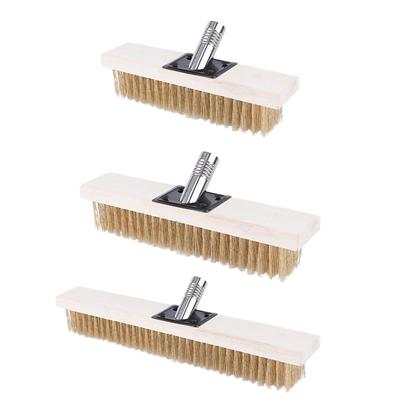 Floor Scrub Brush Head Cleaning Brush,Tile Scrubber Brush Thread Fitting for Bathroom Driveway Deep Grooves Bar Swimming Pool