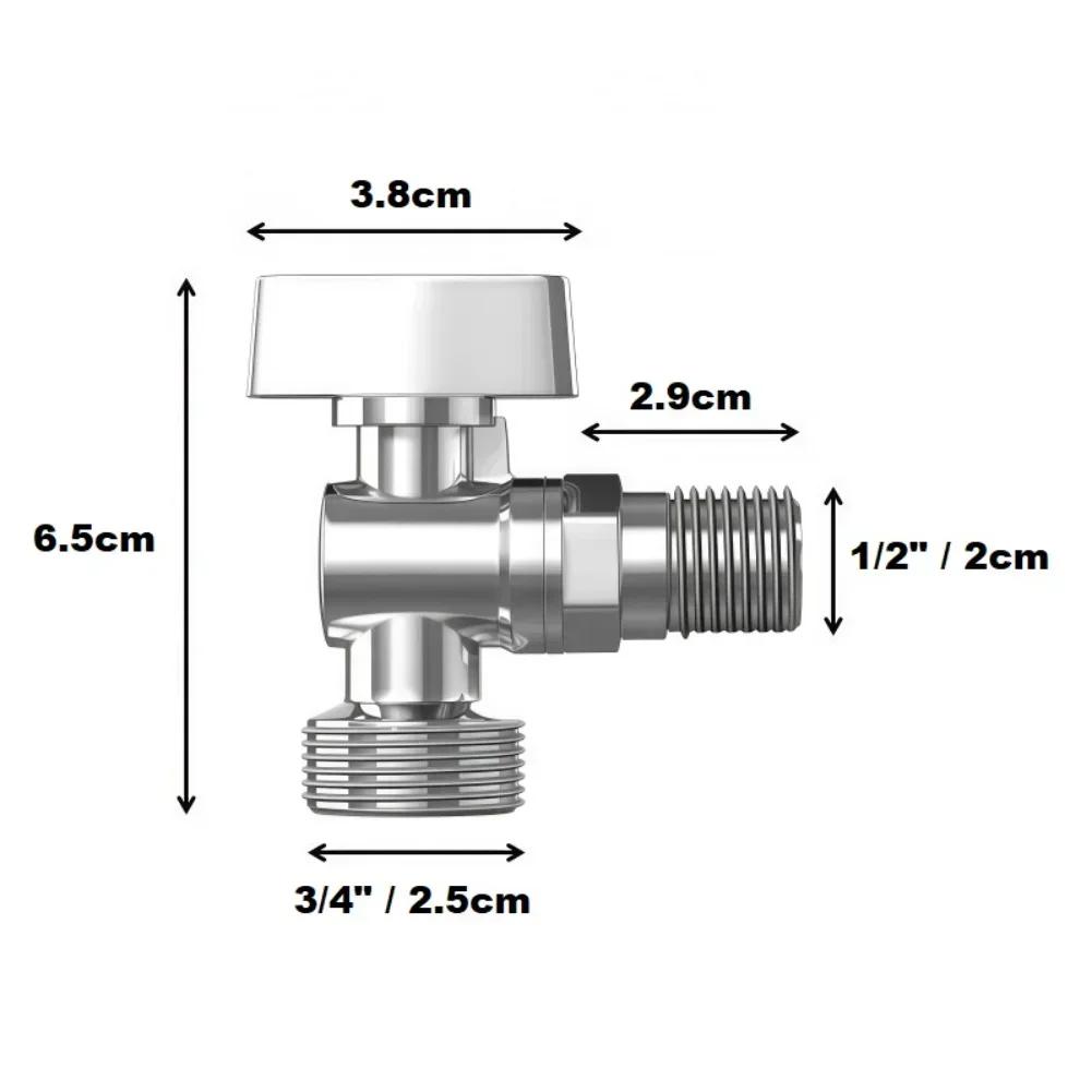Polished Chrome Zinc Alloy Corner Valve Faucet for Plumbing with For Durable Construction and Easy Installation