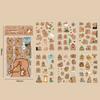 6Sheets/Pack Cute Cartoon Capybara Stickers Transparent Waterproof Stickers School Supplies Diary Decoration Stickers Stationery