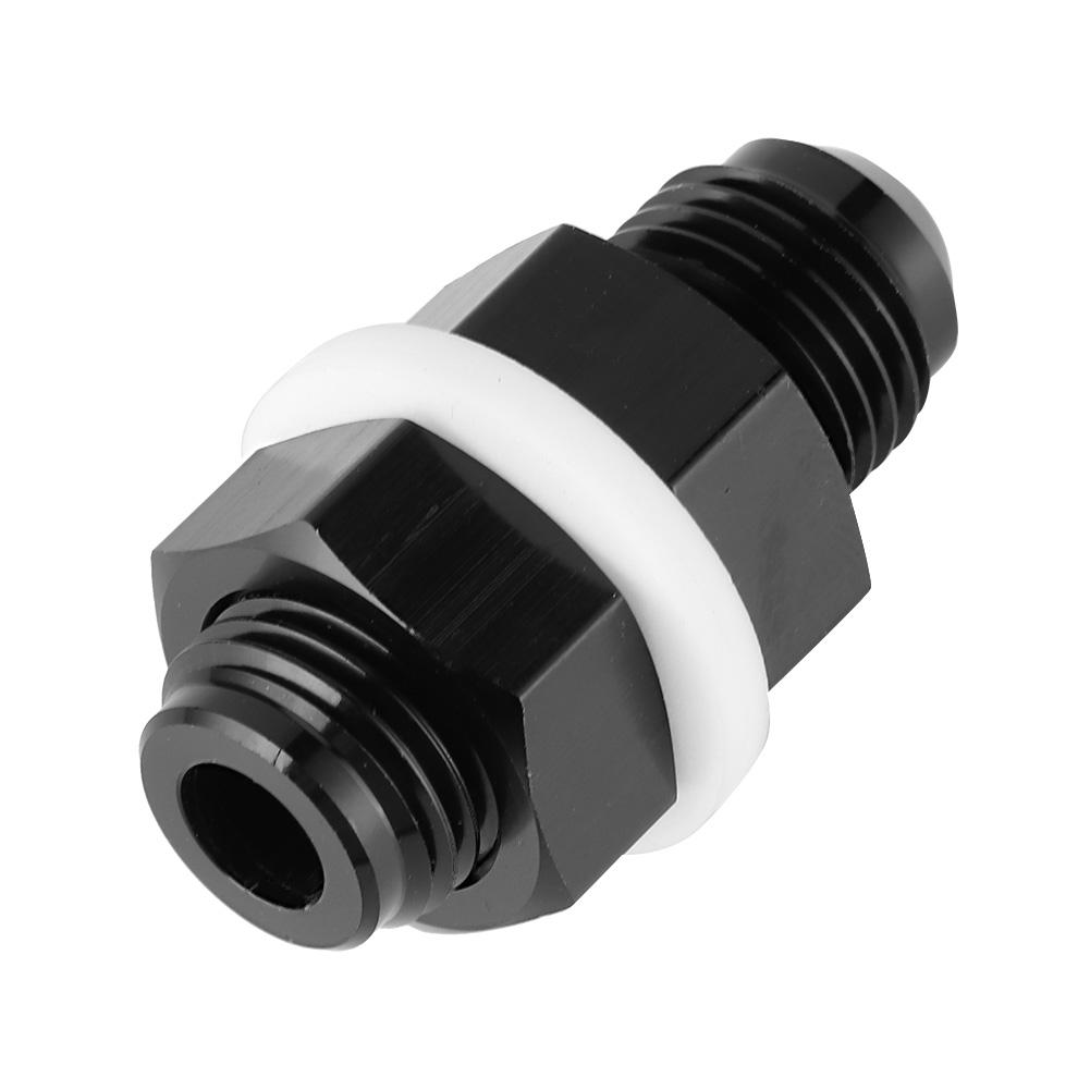 

AN6 Bulkhead Fitting Flare Fuel Cell Adapter with PTFE Washer for Most Fluids