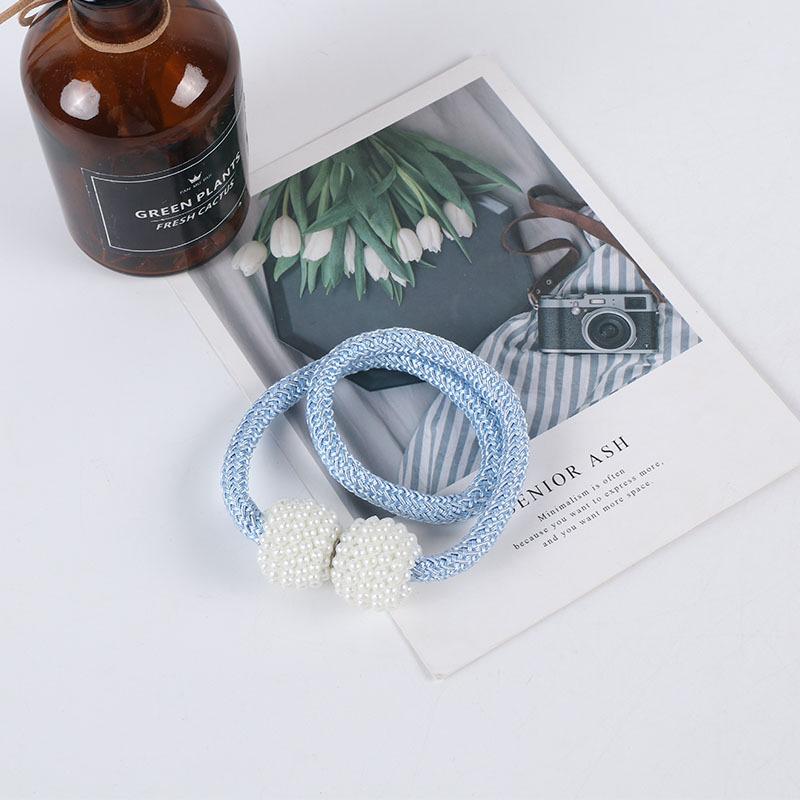 Pearl Magnetic Curtain Tieback Buckle - No-Punch Tie Rope Accessory