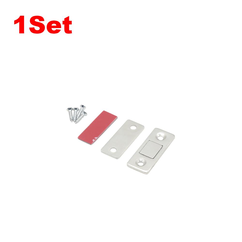 10-1Set Magnetic Cabinet Catches Door Stops Magnet Invisible Soft-Catch Ultra-Thin Anti-Rust Door Magnet with Screw for Home