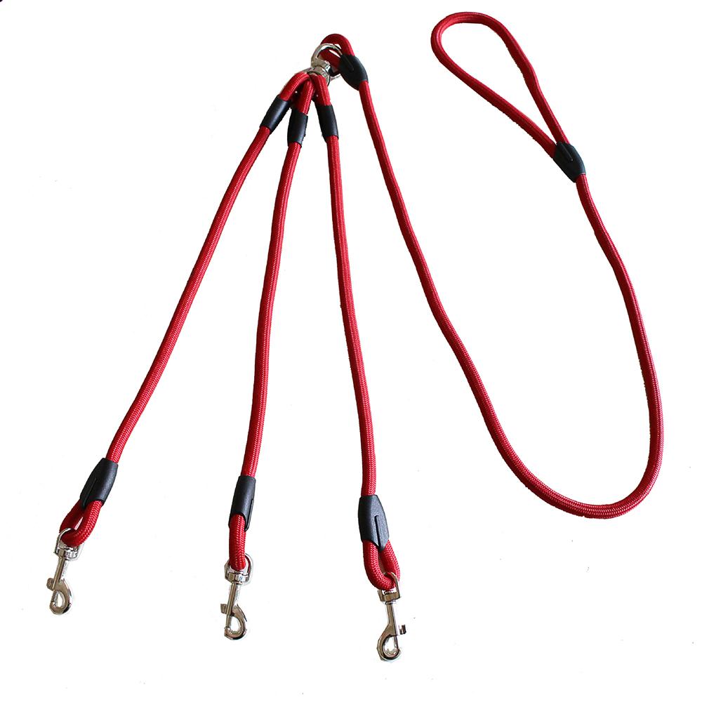3 Way Dog Coupler Leash No Tangle Splitter Triple Dog Leash for Walking Running Three Small Dogs Cats Puppy 3 in 1 Traction Rope