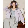 ET BOITE Color-Block Hooded Multi-Zipper Jacket