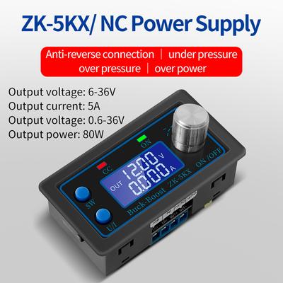 ZK-5KX Convertor DC DC Buck Boost CC CV 0.6-36V 5A 5V 6V 12V 24V 80W Modul de Alimentare Alimentare de Laborator Reglată Reglabilă