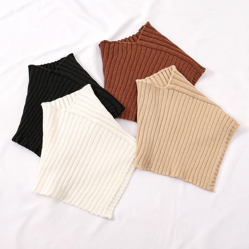 Perfect Match Detachable Knitted Turtleneck Fake Collar For Women Neck Warmer Autumn Winter Warm Cover Head Neck Knitting False Collar