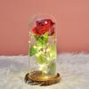 Rosa de Folha de Ouro 24K O Pequeno Príncipe com Luz de Vidro LED - Presente de Dia dos Namorados e Natal