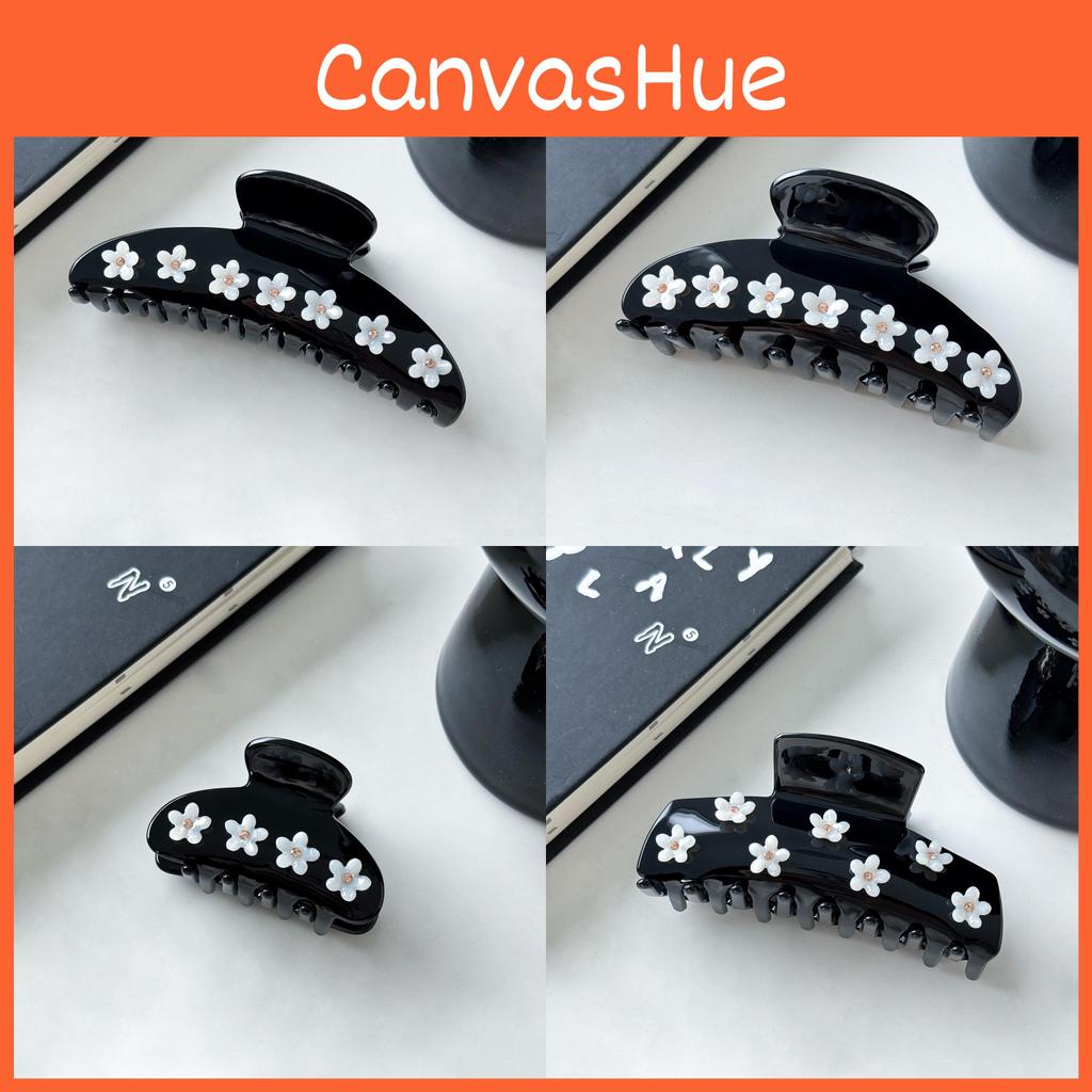 Luxurious Oversized Flower Hair Claw Charming Acetate Rhinestone Grab Clip For Women