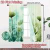 2D FLAT PRINTING 2pcs Curtains (Without Rod) Floral Watercolor Greenery Saint Patrick is Day holiday curtains with digital