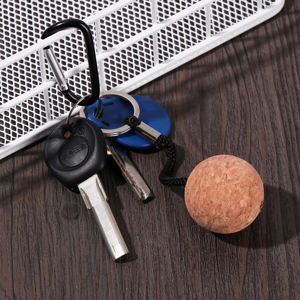 Runder Schwimmender Korkkugel Schlüsselanhänger Schwimmer Kajak Seil Auftriebsfähiger Schlüsselring Schwimmende Korkkugel Segeln Schlüsselanhänger Kreativ 50mm Neu