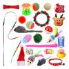 Christmas Cat Advent Calendar Blind Box, 24Pcs Mini Cat Ornaments, 24-Day Countdown Surprise Gift for Cat Fans