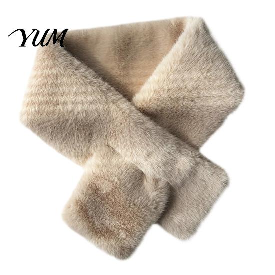 Cozy Neck Wrap for Travel Women Imitation Mink Fur Scarf, Thickened Soft Plush Winter Warm Scarf Warmer, Cold Weather Elegant Shawl Accessory