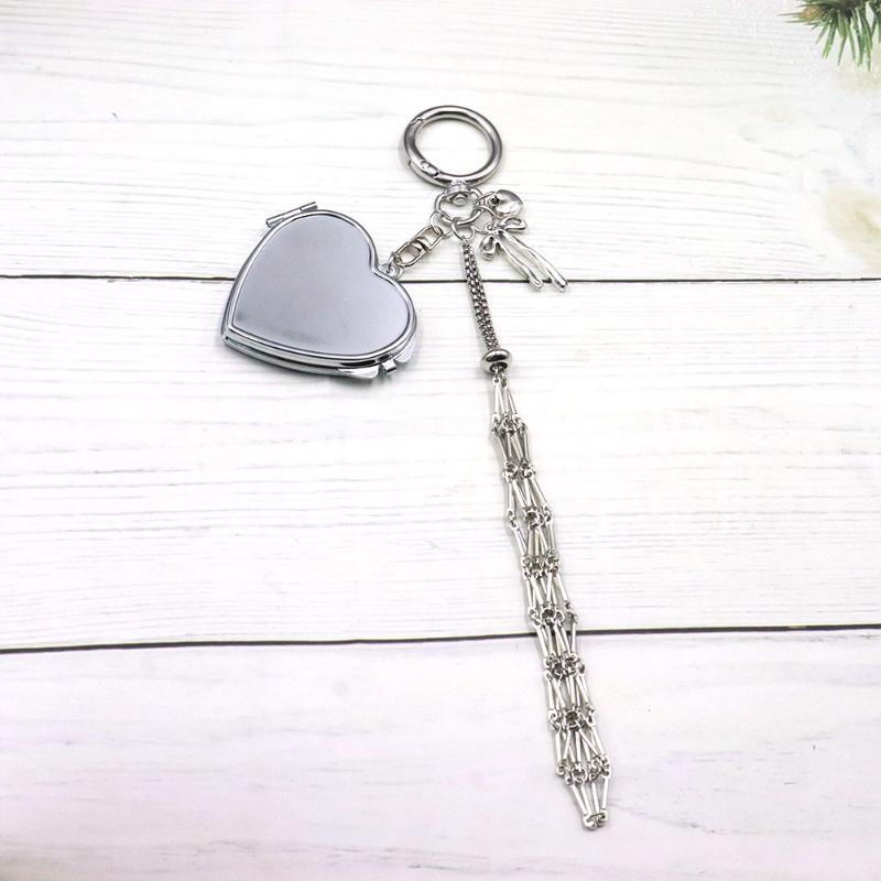 Metal Net Pocket Lipstick Bag Keyring Portable Lip Balm Keyring Holder Lipsticks Protective Cover Mirror Keyring Bag Charm Decor