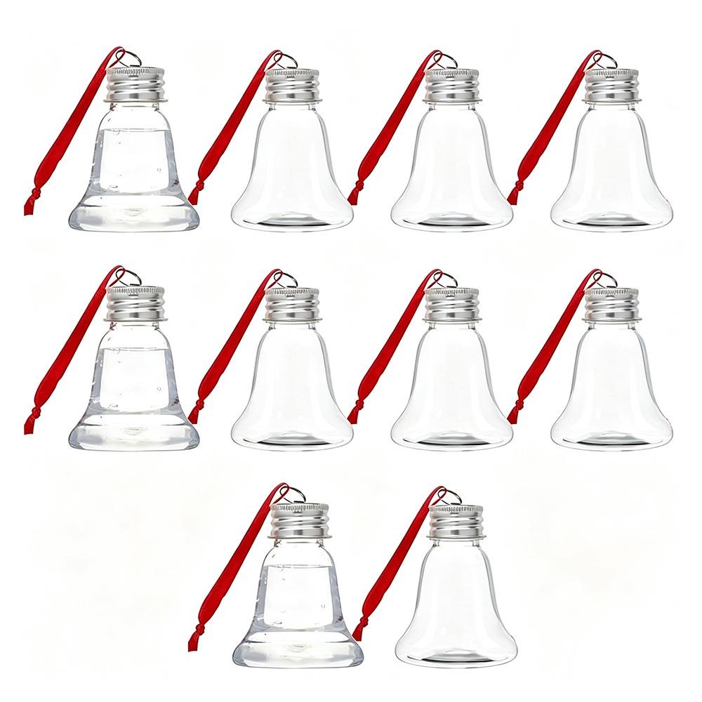 50ml Capacity Christmas Tree Ornaments Fillable Clear Plastic Ornaments Xmas Decor