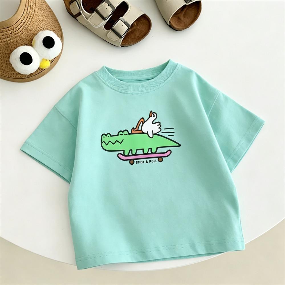 Fruit TShirt 1-7Years Old Child Short Sleeve Printing Tees Summer Child's Clothes Pure Cotton Tees Kids Lovely Round Neck Tops