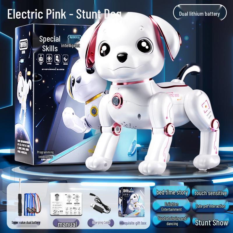 Children's Smart Remote Control Robot Dog Toy: Stunt, Music, Dancing, and Electric Features
