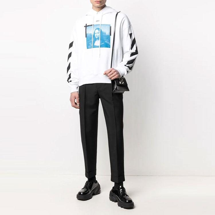 Off-White Monalisa Hoodie White Men Tops OMBB037R21FLE0010110