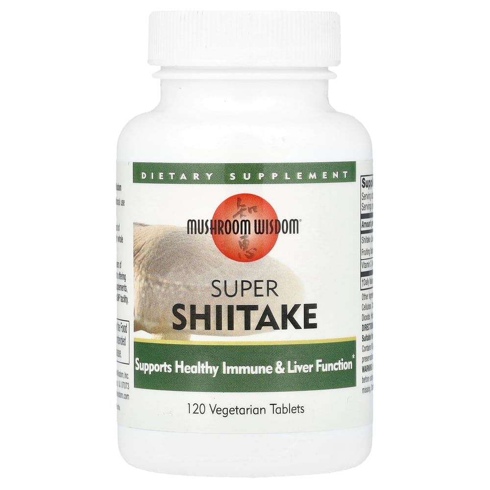 Mushroom Wisdom Super Shiitake Vegetariánské Tablety, 120 ks