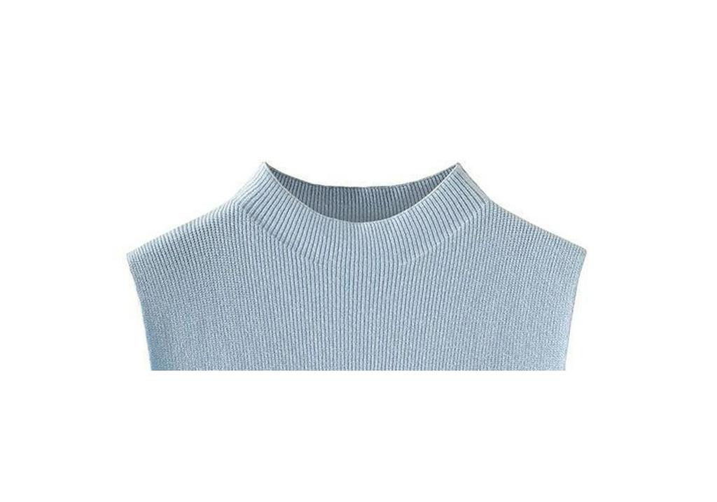 Chic Summer Knitted Sleeveless Vest: Women's Half-High Collar Camisole - Ideal for Inner or Outer Wear.