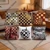 Chess Board HD Print Square Pillow Cover Polyester Lightweight Customizable for Home Office Sofa Decor