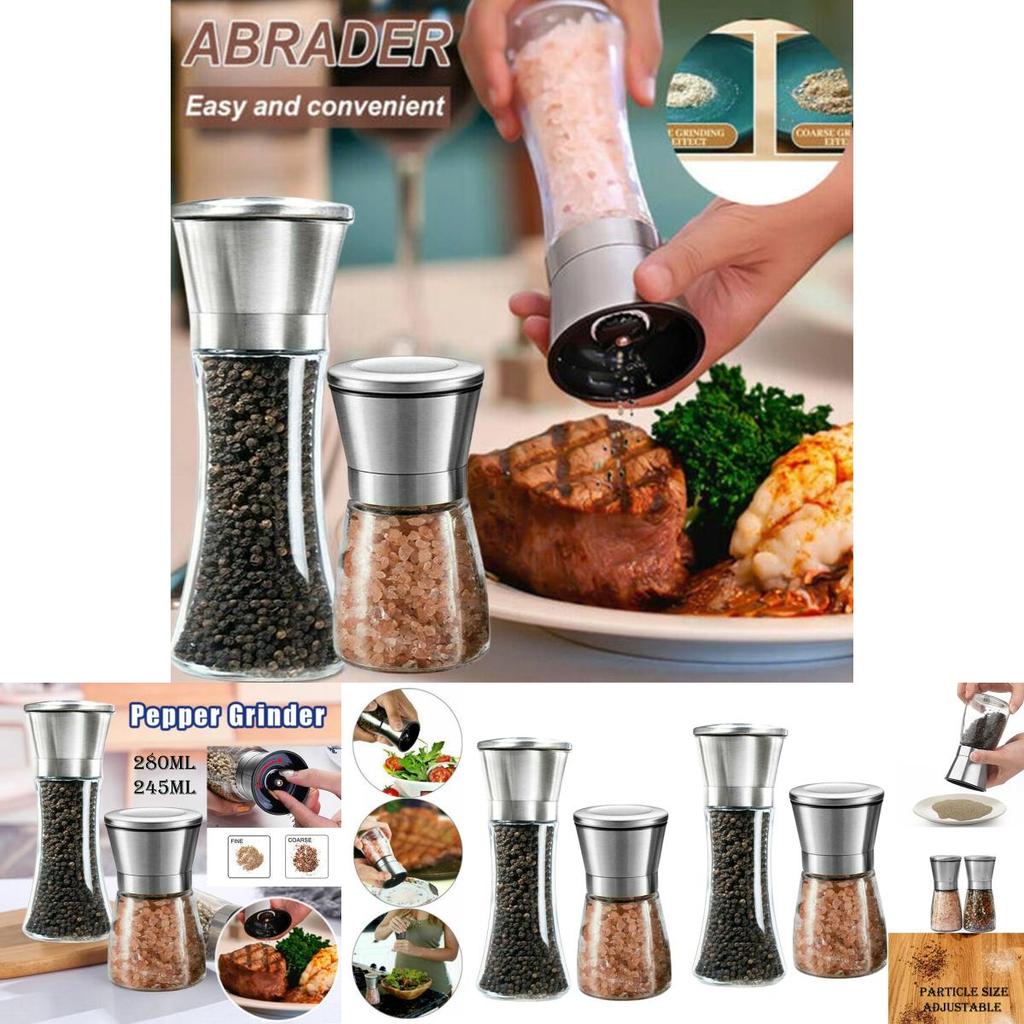 Salt Shaker Pepper Mill Set 6.3*19cm(2.5*7.5in)/6.3*132.cm(2.5*5.1in)