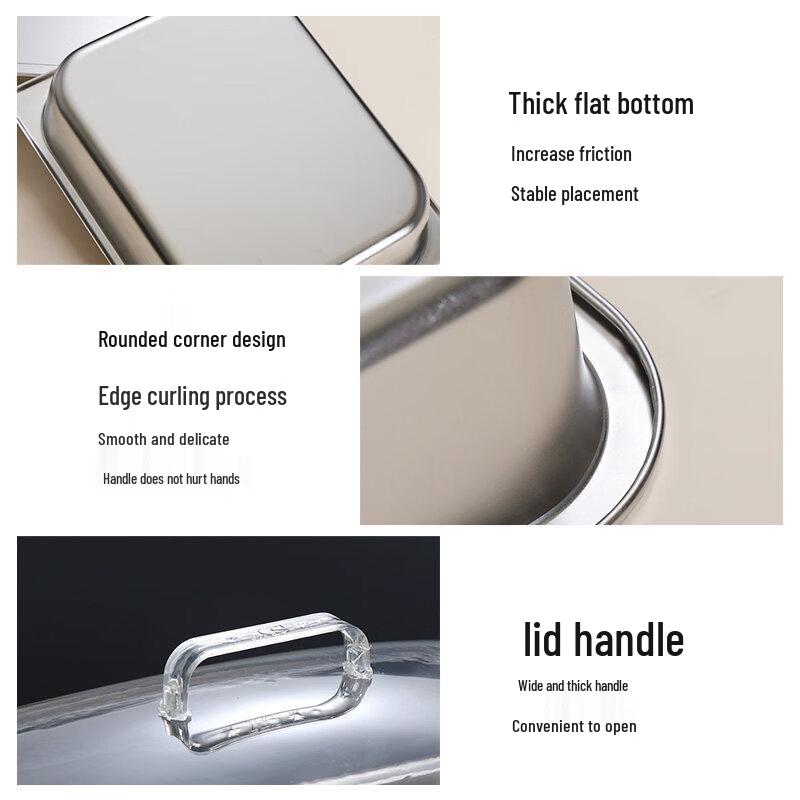 Stainless Steel Food Display Tray with Clear Lid