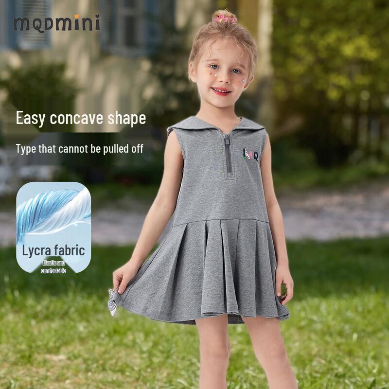 MQDMINI Girls  Summer Pleated School Dress 140