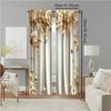 2Pcs Modern European Style Flower Window Curtains With Rod Pockets Digital Printed Polyester Material Suitable For Living Room