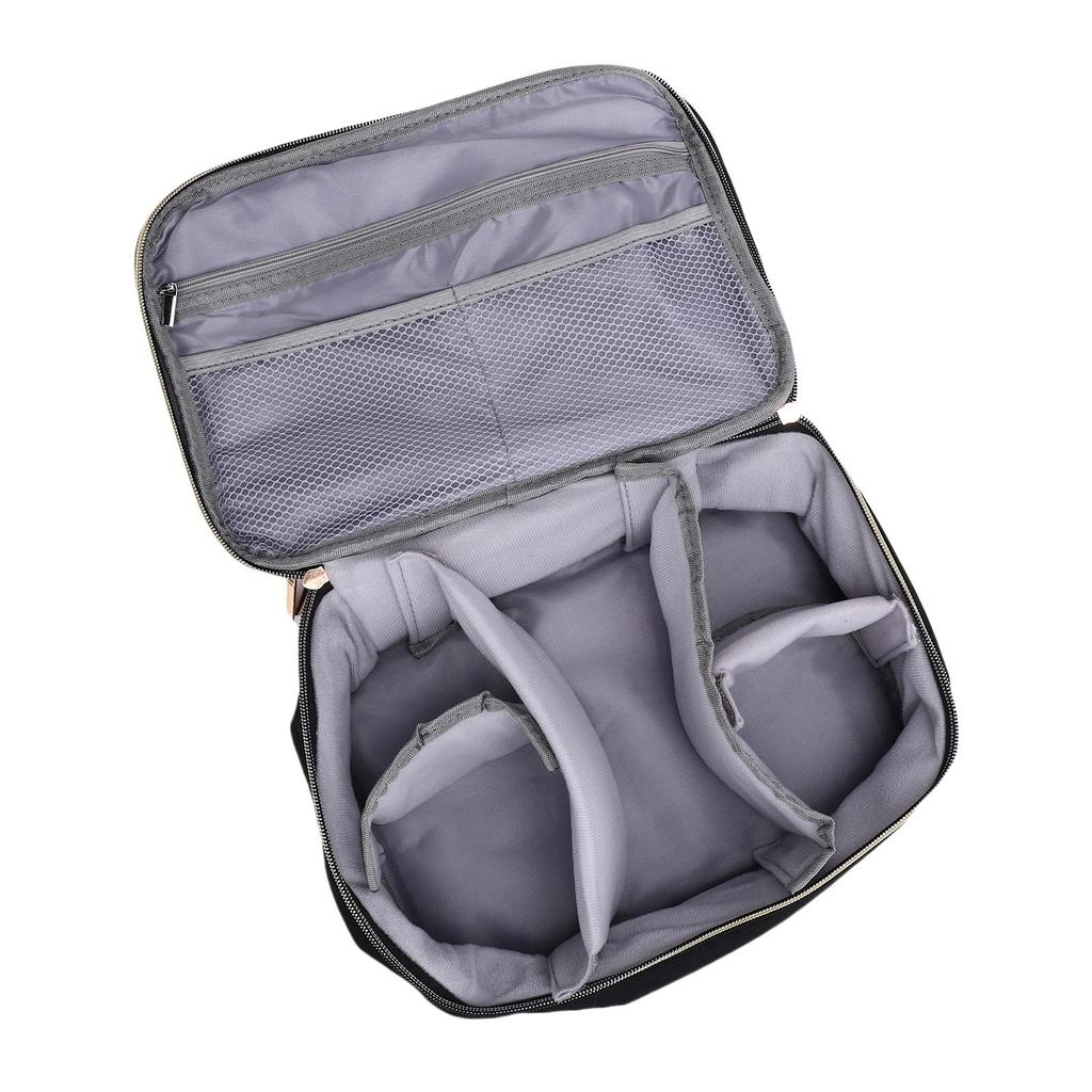 Sewing Supplies Storage Bag 2 Layers Oxford Cloth Sewing Accessories Organizer Bag with 4 Detachable Dividers for