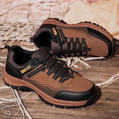 Men Versatile Sports Outdoor Hiking Comfort Lace Up Travel Thick Soled Waterproof Anti Slip Casual Hiking Shoe Tenis Para Hombre