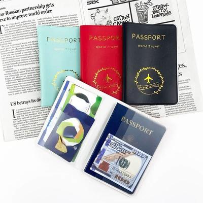 Custodia per passaporto da portare a mano in pelle PU Donna Uomo Porta biglietti da visita Portafoglio Porta passaporto da viaggio Borsa da viaggio Accessori da viaggio