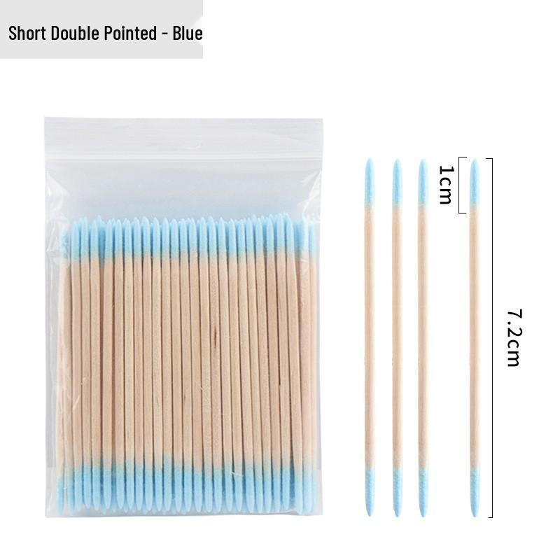 Pointed Wooden Cotton Swabs for Eyelash Grafting & Makeup Cleaning