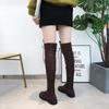 Lace-up Knee High Shaft Shoes Woman New In Above Over The With Laces Thigh Long Boots for Women Cosplay Spring Autumn