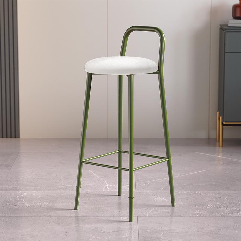 Nordic Iron Art Bar Stool with Backrest – Modern, Luxurious Design