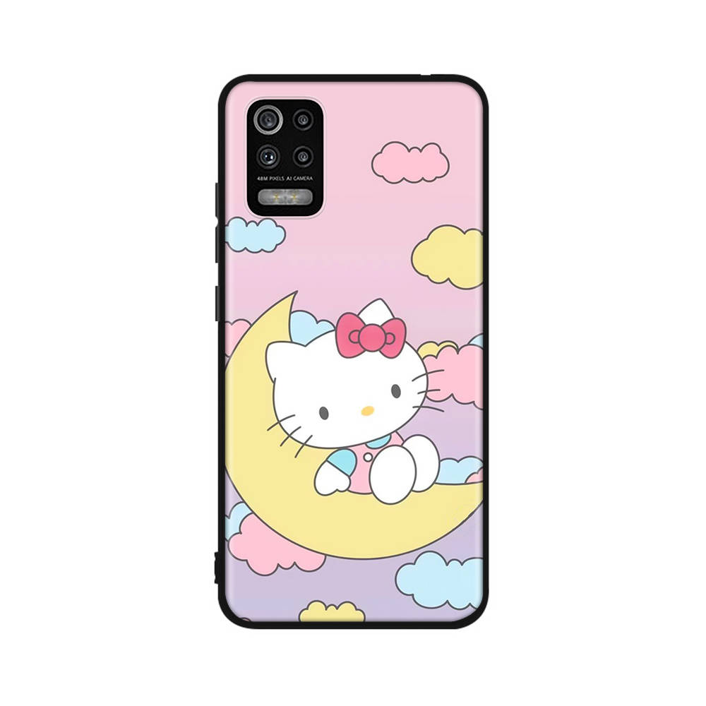 KT70 Hello Kitty Case for Xiaomi Poco X6 X4 M5 M6 F5 F6 C65 C55 C50 C51 C40 Redmi Note 7 8 14C A3X 13C 12C 11 10A 9C Pro Black Sofe Cover