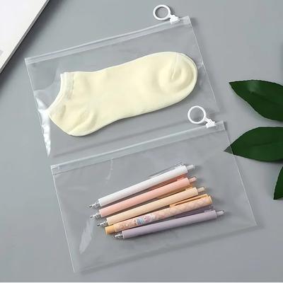 10 Stück-durchscheinende Aufbewahrungsbeutel-tägliche Notwendigkeiten für Schreibwaren, Kosmetik, Reisen und mehr Strapazierfähige wasserdichte Reißverschlusstaschen
