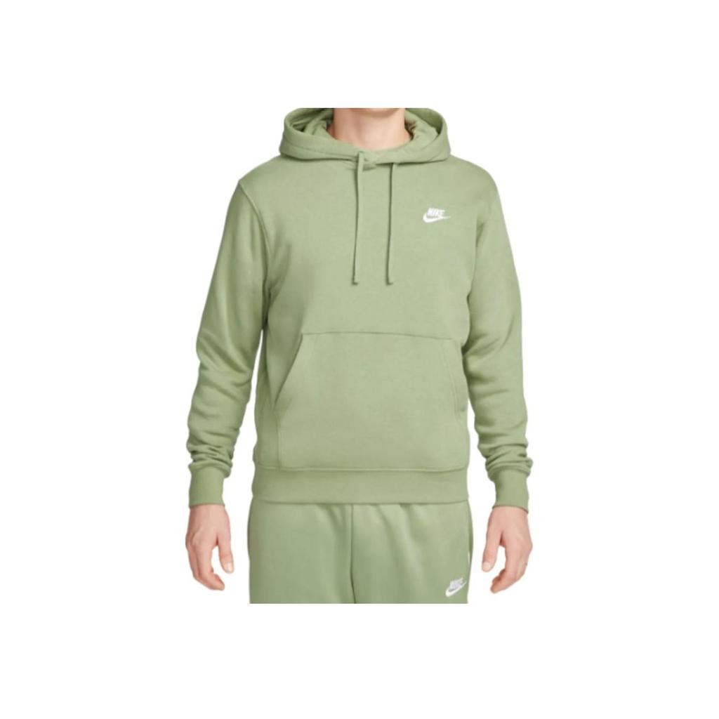 Nike Logo Print Drawstring Hooded Long Sleeve Sweatshirt Men sweatshirt Light-Green BV2655-386