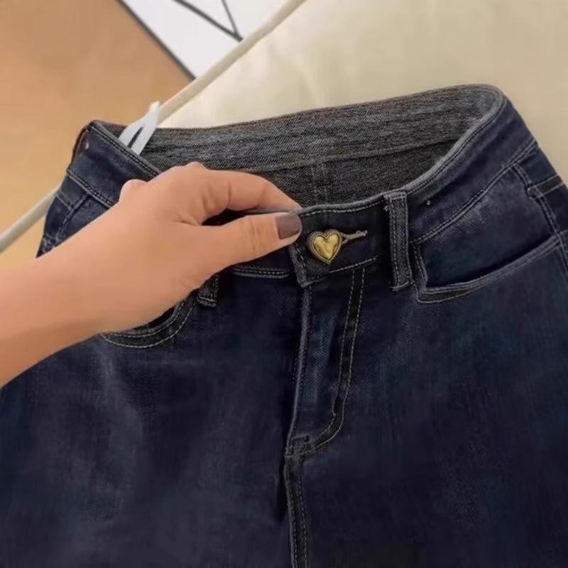 2024 Autumn Women's High Waist Plus Size Slimming Straight Leg Jeans