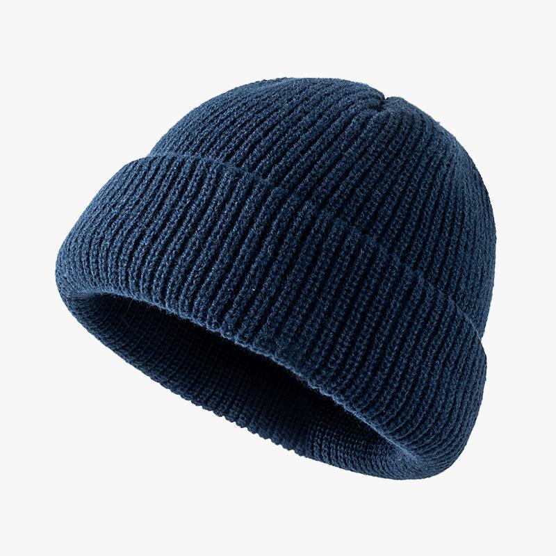 Knitted Hat Women'S Cold Hat Winter Hat Men'S Autumn Winter Melon Hat Dome Knitted Hat