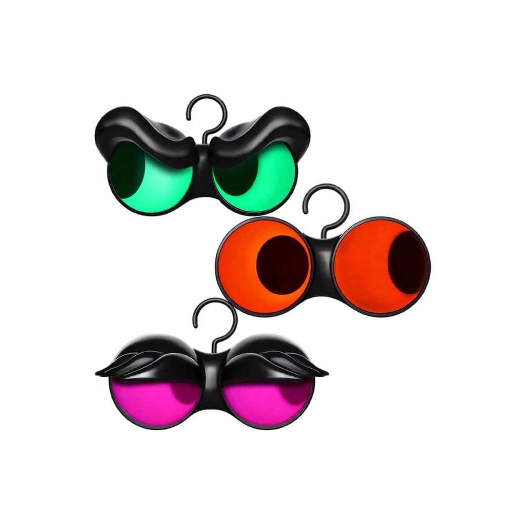 Ganci Occhi Luminosi di Halloween con Timer, Luci Occhi che Spiano Lampeggianti, a Batteria (Batterie non incluse)