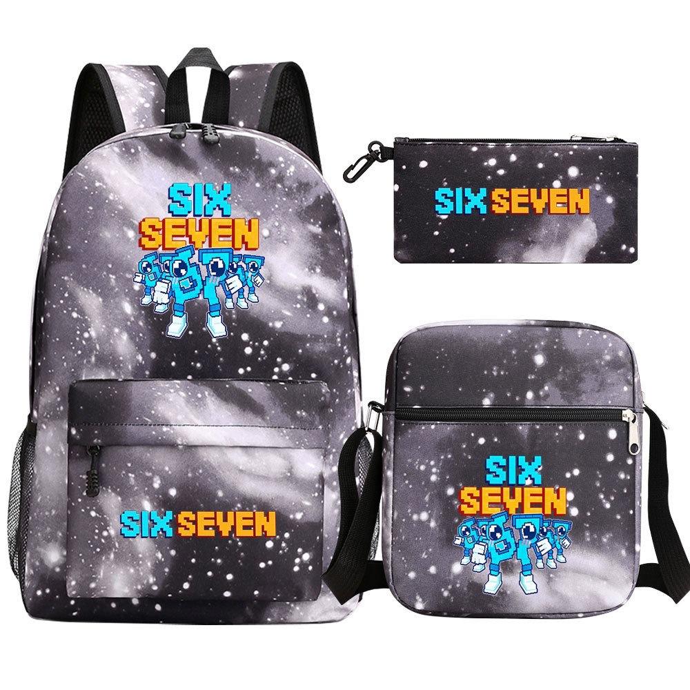 Schulrucksack mit großer Kapazität und Schultergurt; Schüler Drei-teiliges Federmäppchen-Set