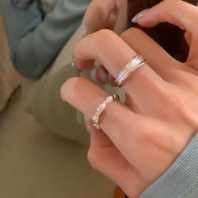 Niche Design Texture Ring Female Elegance Unique Simplicity High-End Exquisite Fashion Temperament Versatile Ring Ring