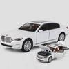 1/24 BMW 760 THE7 Limousine Alloy Miniature Car Diecast Metal Scale Car Model Sound and Light Collection Children Toy Vehicles Gifts