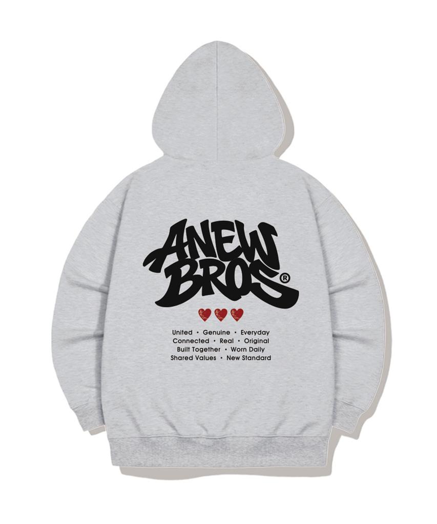 Urban Back Graphic 2-Way Oversized Zip-Up Hoodie 3 Colors [Anbh_9004]