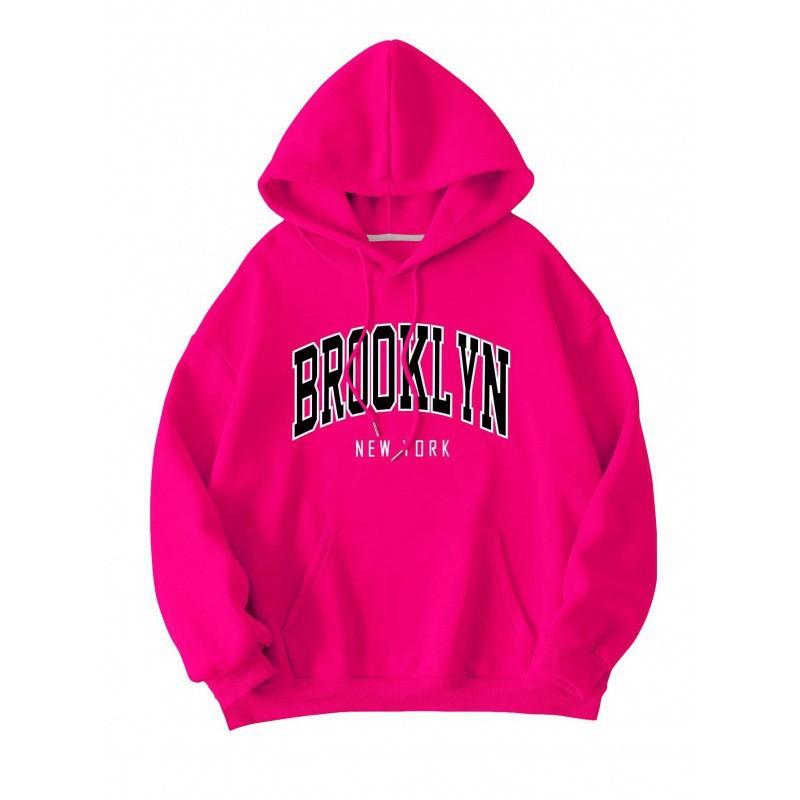 Casual Loose Hooded Sweater Fashion Print