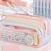 Kawaii Pencil Case Large Capacity Waterproof Korean Stationery Multi-layer Pen Pouch Portable Back To School Supplies