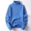Sweater Men's Autumn and Winter Casual Turtleneck  Solid Color Loose Pullover Long-sleeved Fashion Top