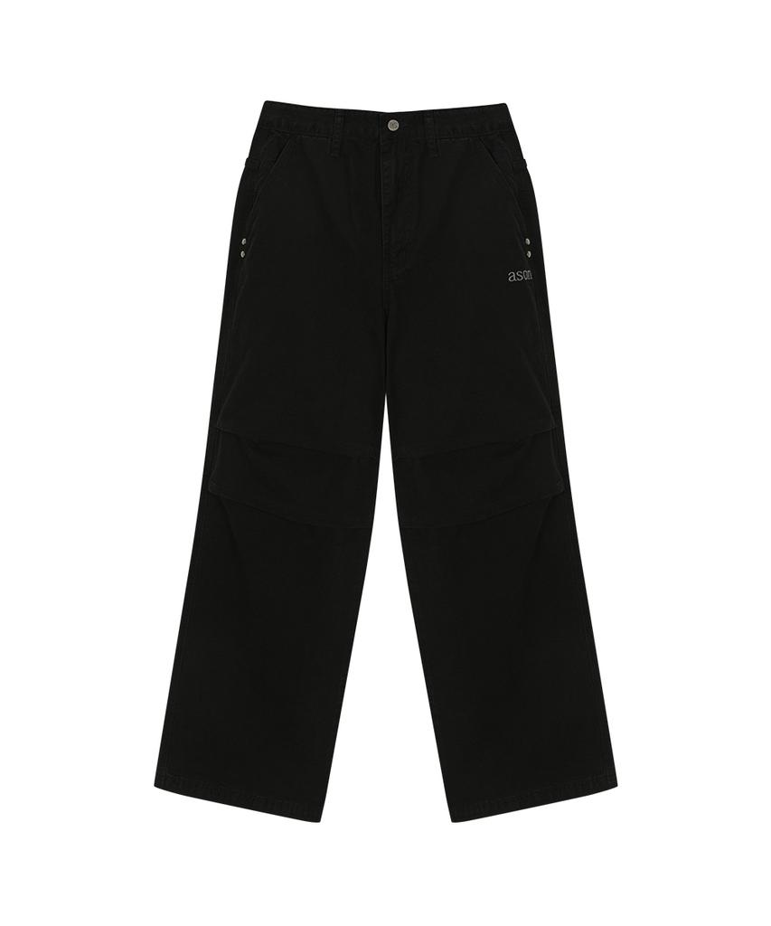 Aejeuon Nell Parachute Pants / Black